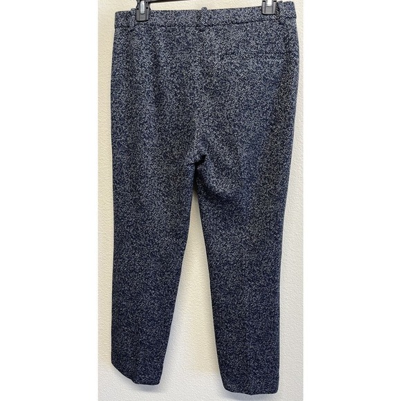 Theory Pants Blue Speckled Knit Wool Blend Tailor Trouser C Size 2 Cropped - Picture 9 of 12